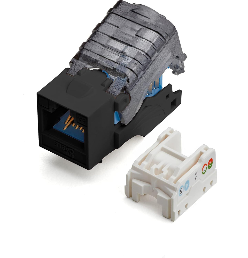 Blue Cat6A Toolless Keystone Jack 12 Pack O931