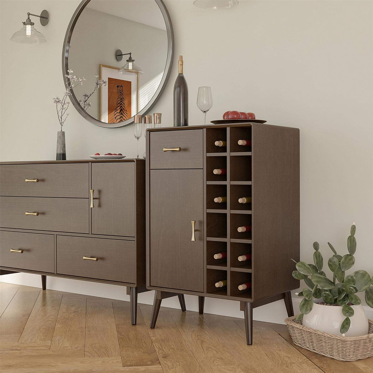4 Shelf Walnut Bookcase G378786