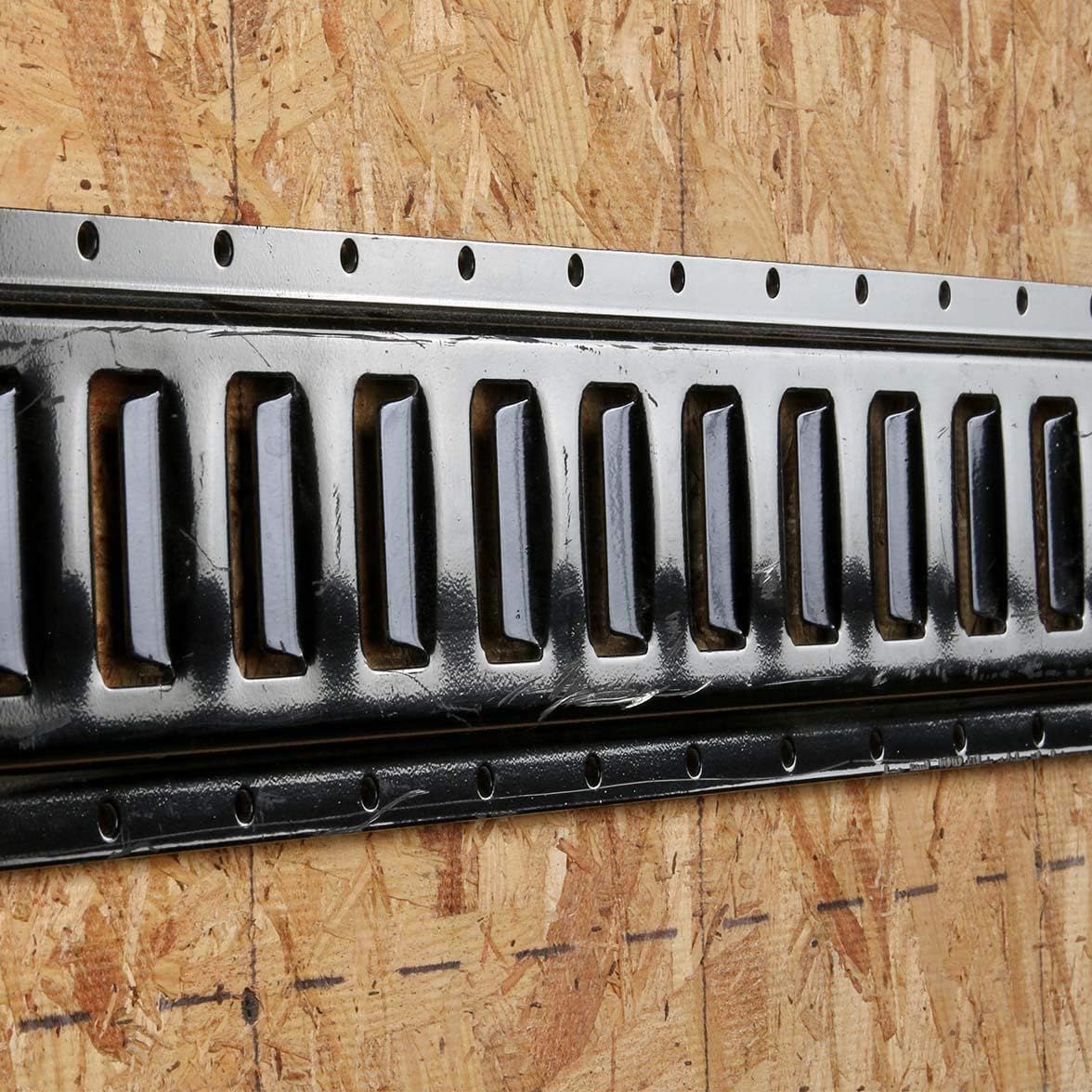 Black Powder Coated Steel E Track Tie-Down Rail Z35816
