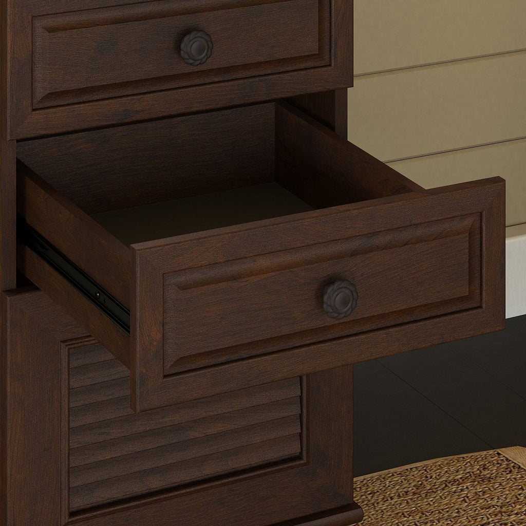 51x22 Desk with File Cabinet, Coastal Cherry W858