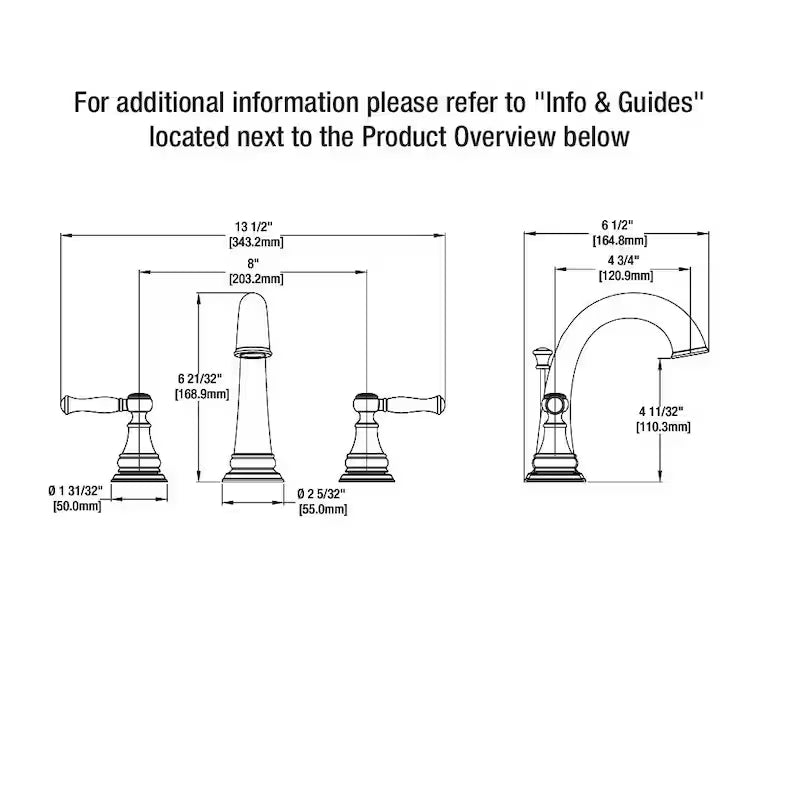 8 in. Widespread Double-Handle High-Arc Bathroom Faucet in Bronze B323