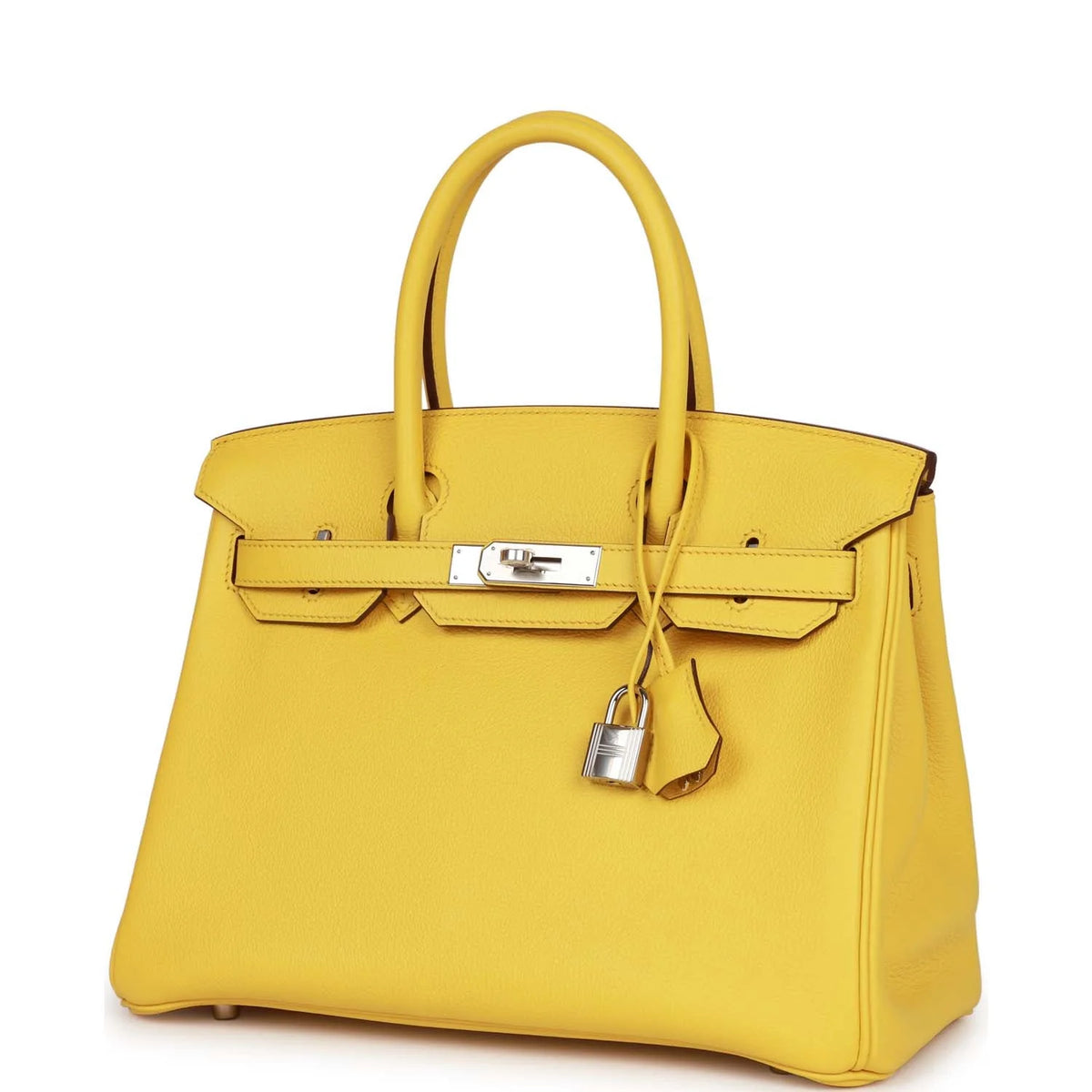 Birkin 30 Jaune de Naples Taurillon Novillo Palladium Hardware L855