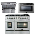 48 Inch Gas Range, Wall Mount Range Hood, Microwave Drawer H87995