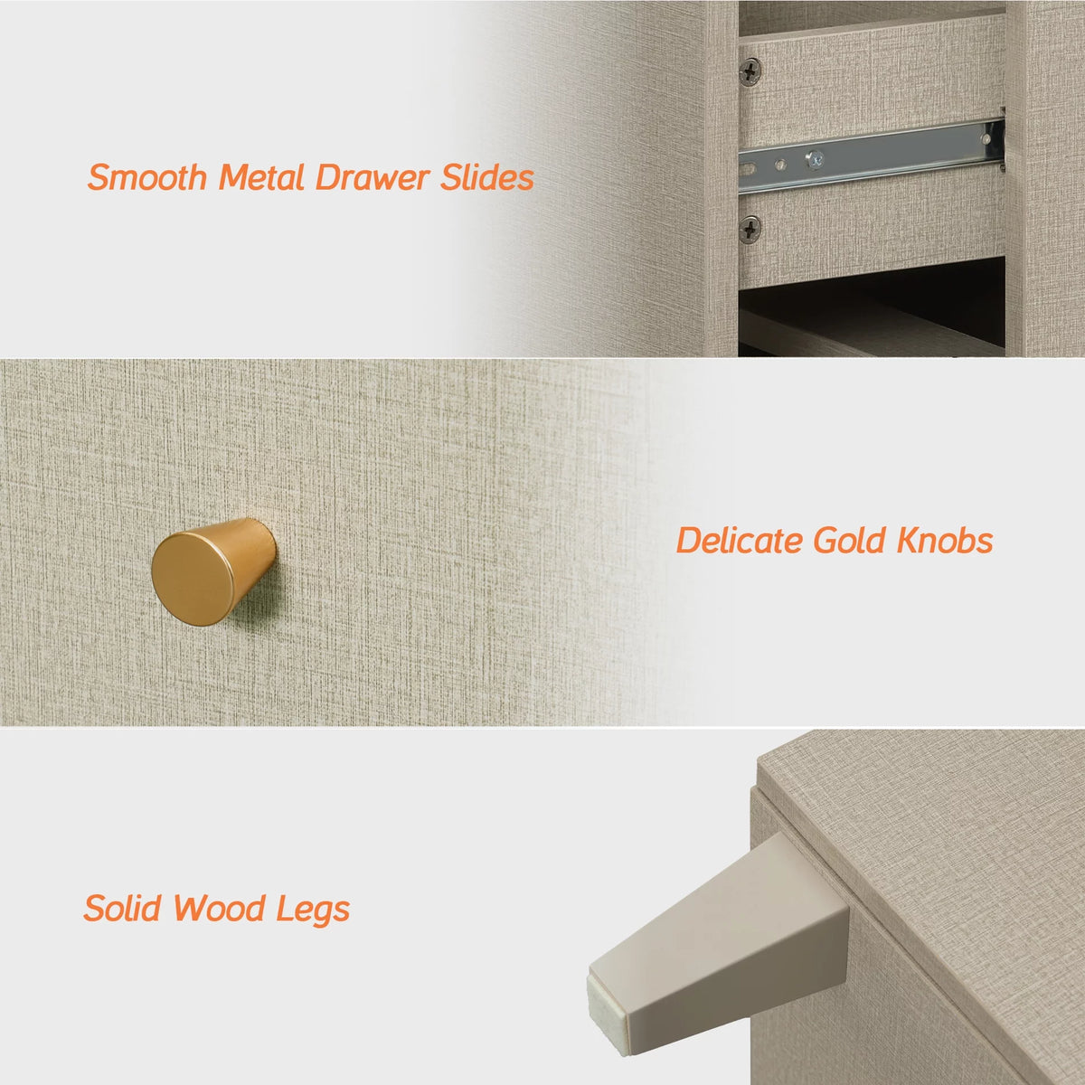 Beige Storage Cabinet with Drawer and Door K133716