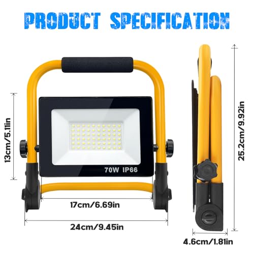21,000 Lumen 2 Adjustable LED Work Light Heads Collapsible Tripod 6,500 Kelvin R319552