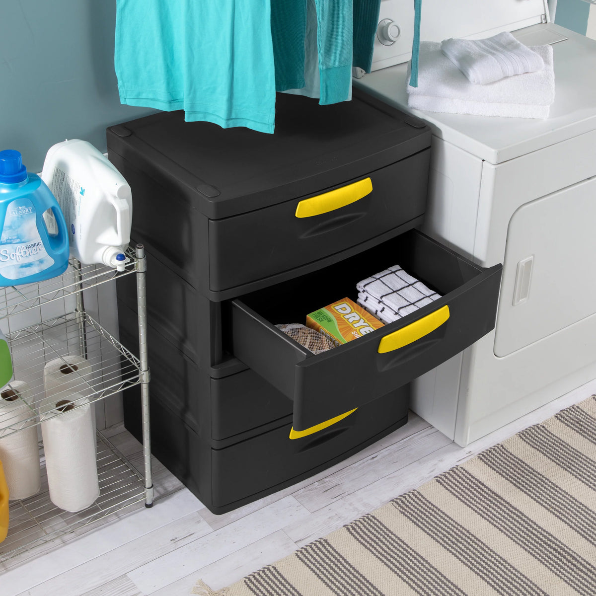 4 Drawer Unit Black Z282