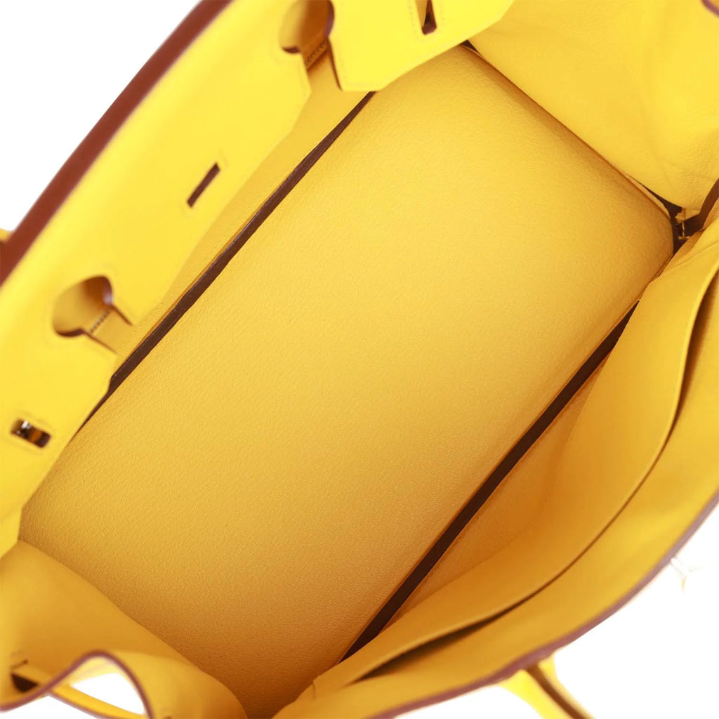 Birkin 30 Jaune de Naples Taurillon Novillo Palladium Hardware L855
