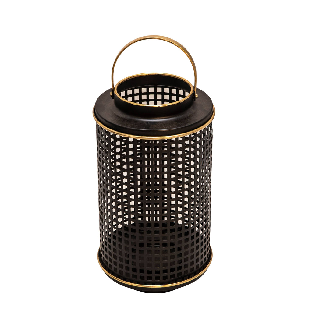 Black Metal Grid Candle Holder Z217197