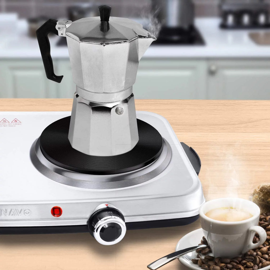 1800W Electric Double Burner Stainless Steel Hot Plate A15804