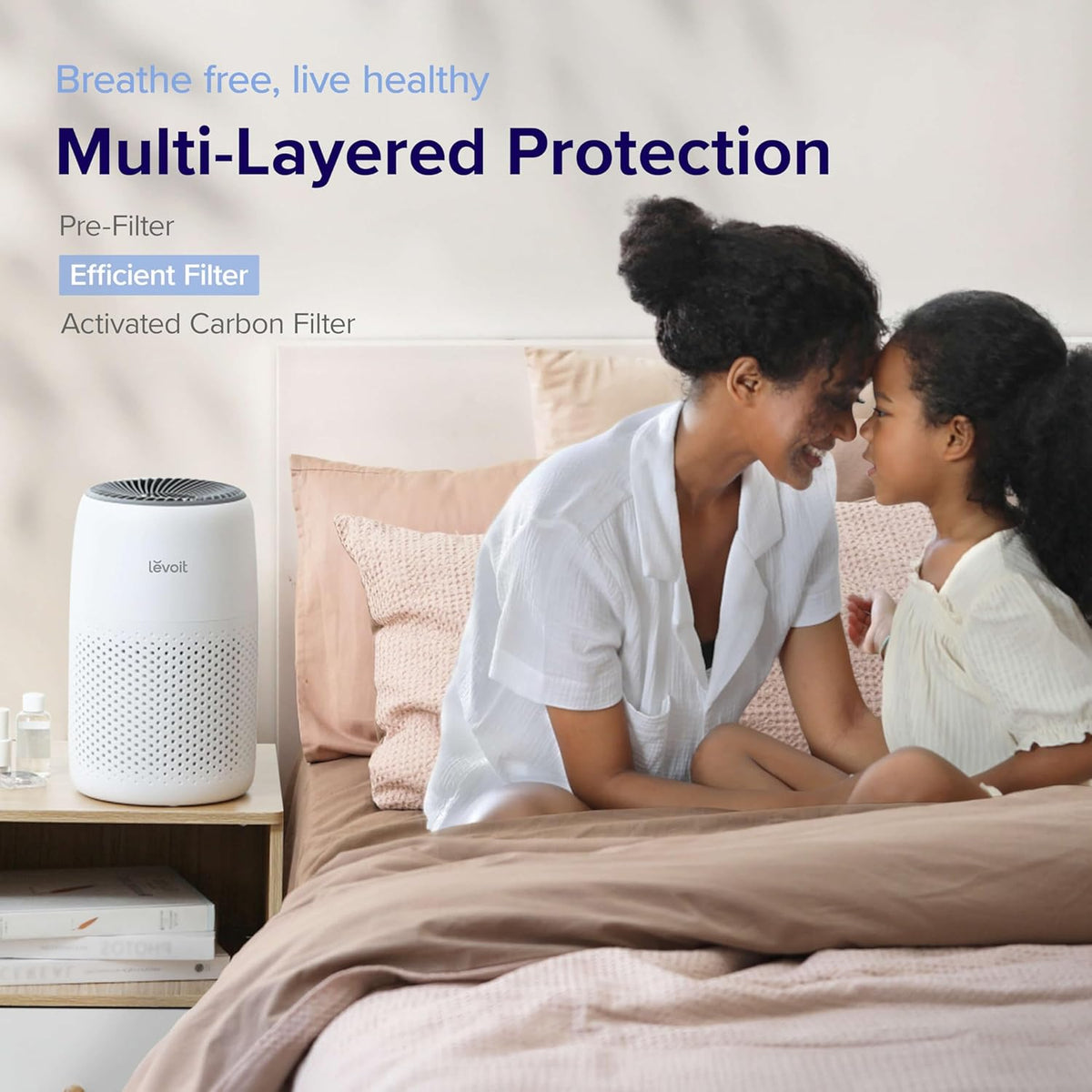 Air Purifier and Ultrasonic Humidifier Bundle with 3-in-1 Filter P89462