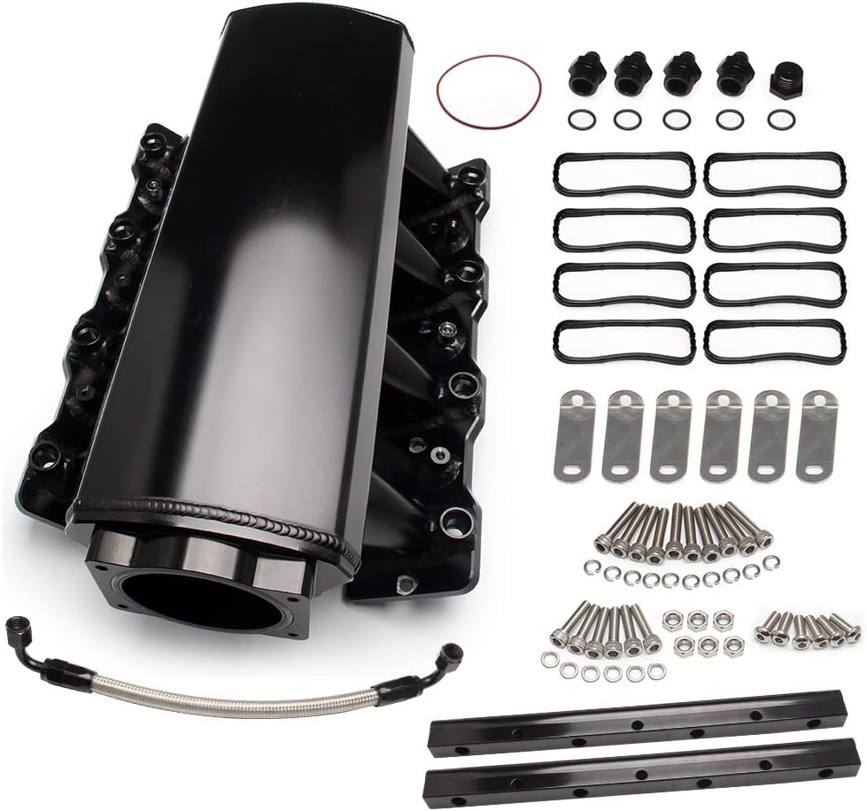 92mm Throttle Body Sheet Metal EFI Intake Manifold Black W626382