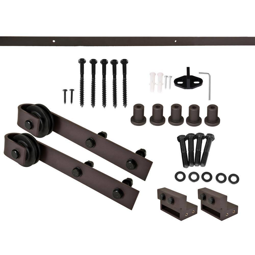 36 in. x 84 in. Pre-Assembled Wood Interior Sliding Barn Door with Hardware Kit V48600
