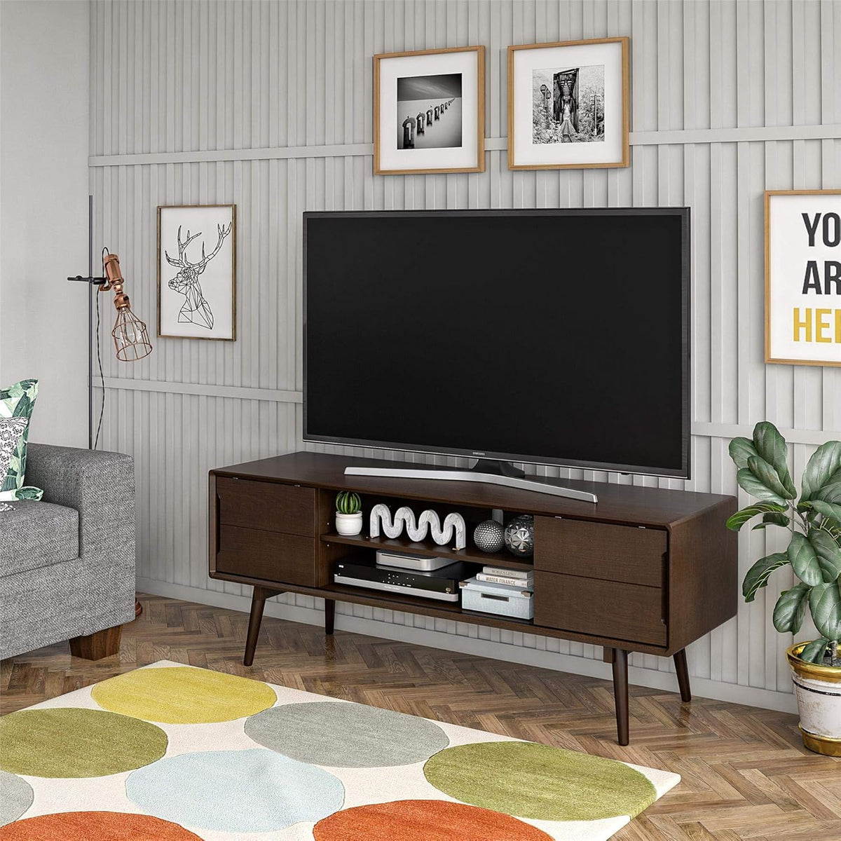 4 Shelf Walnut Bookcase G378786