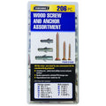 Anchors and Screws for Wood, 206 Piece H4166