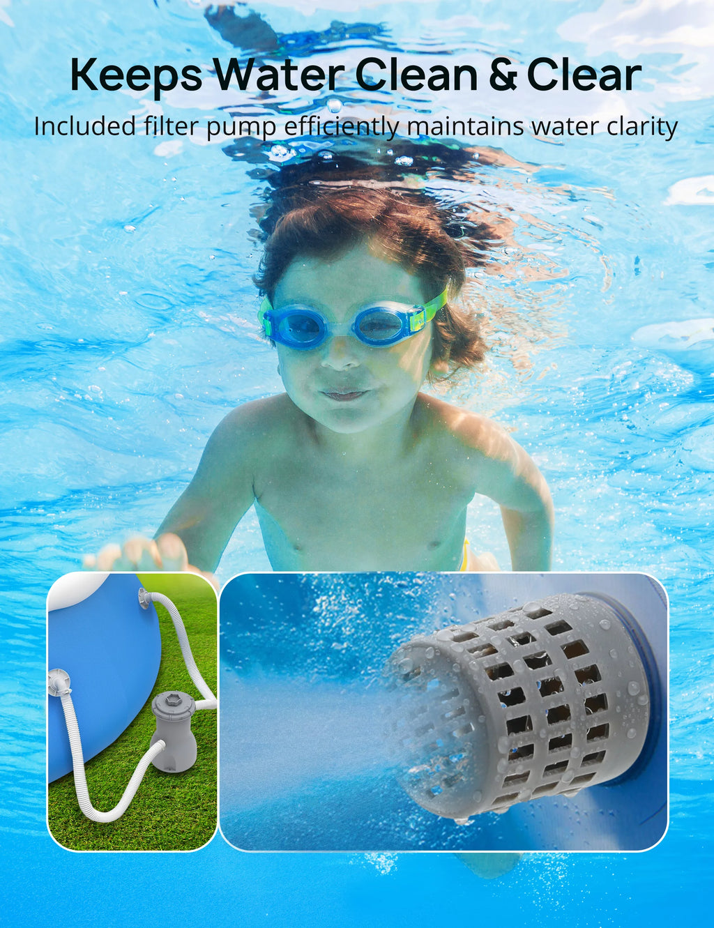 15ft 35in Above Ground Pool with Filter Pump J26487