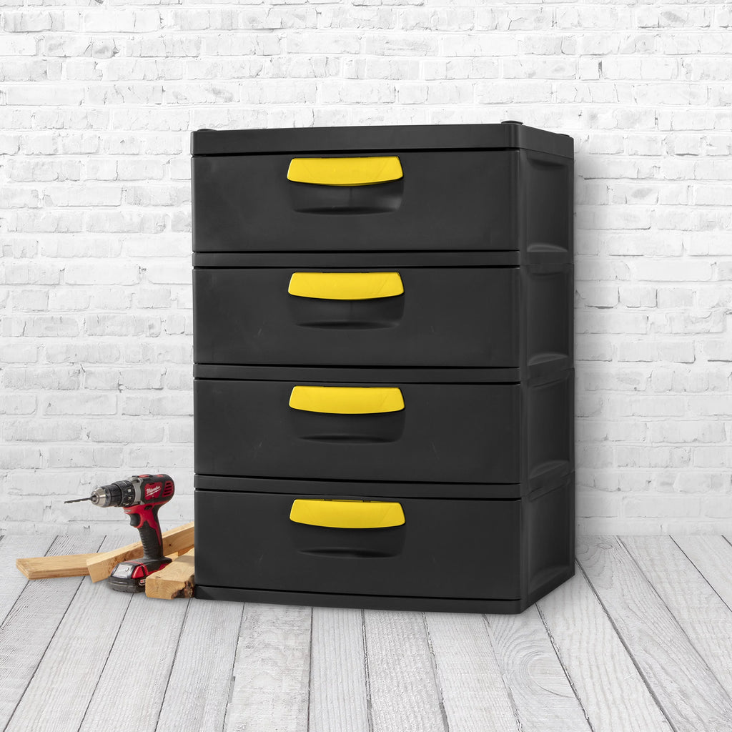 4 Drawer Unit Black Z282