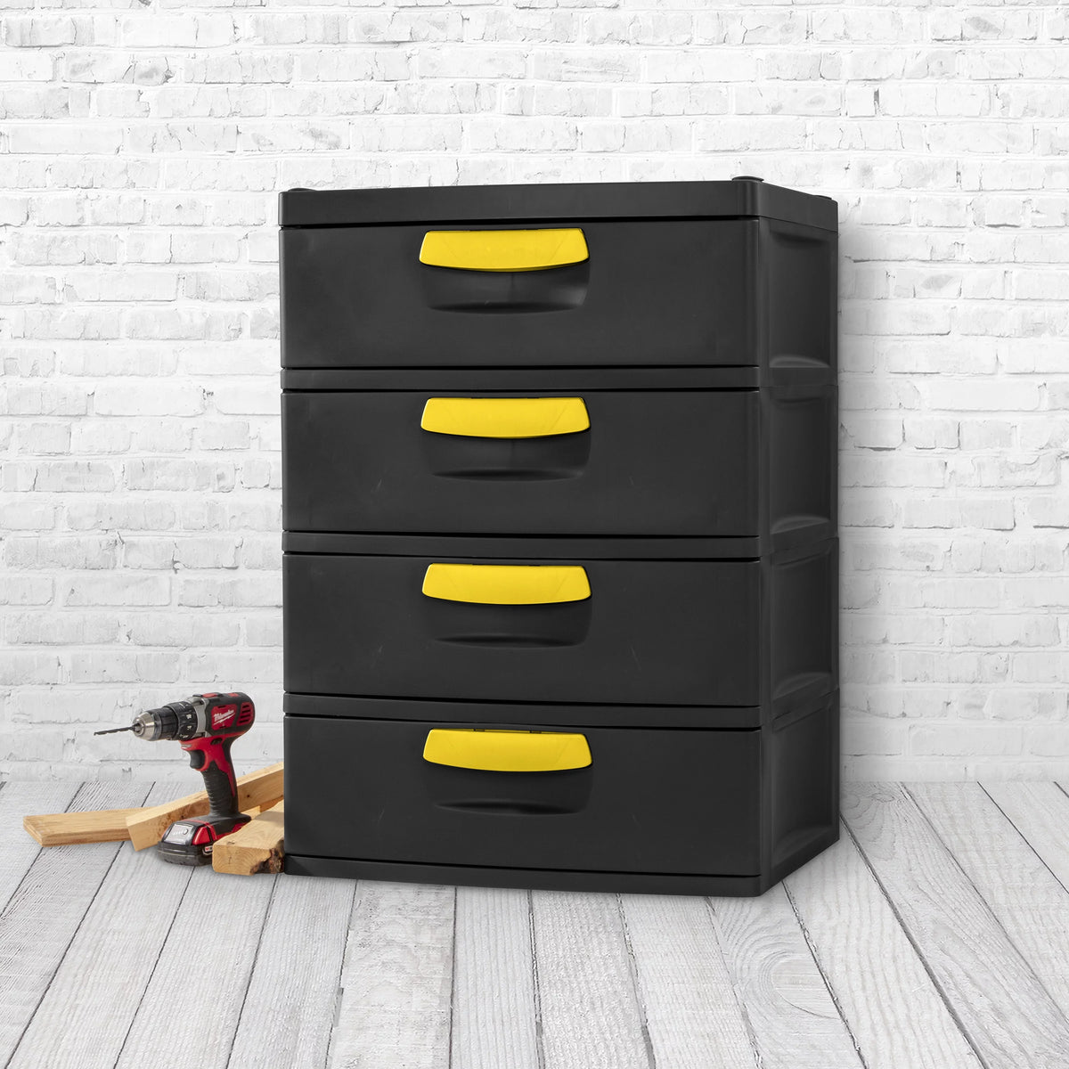 4 Drawer Unit Black Z282