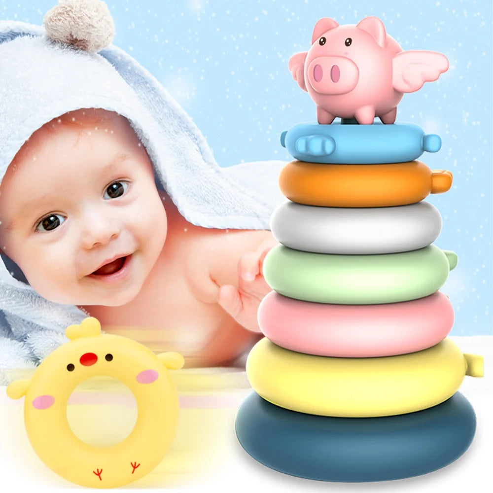 7 Pcs Soft Stacking Rings Toy Y7630