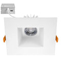 6" Ultra-Thin Recessed LED Downlight Canless IC Rated 1200 Lumens 5 Color Temperature Select Dimmable Square Black Trim 90 CRI R4871