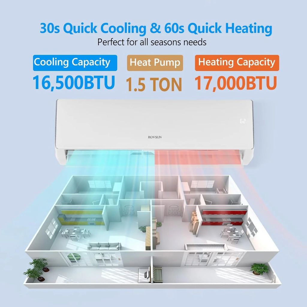 16500BTU Wifi Enabled Mini Split Air Conditioner & Heater Z670