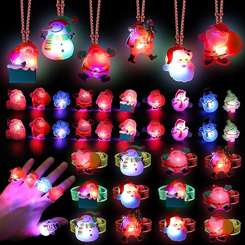 54 Pc Light Up Necklace Bracelet and Rings N7758