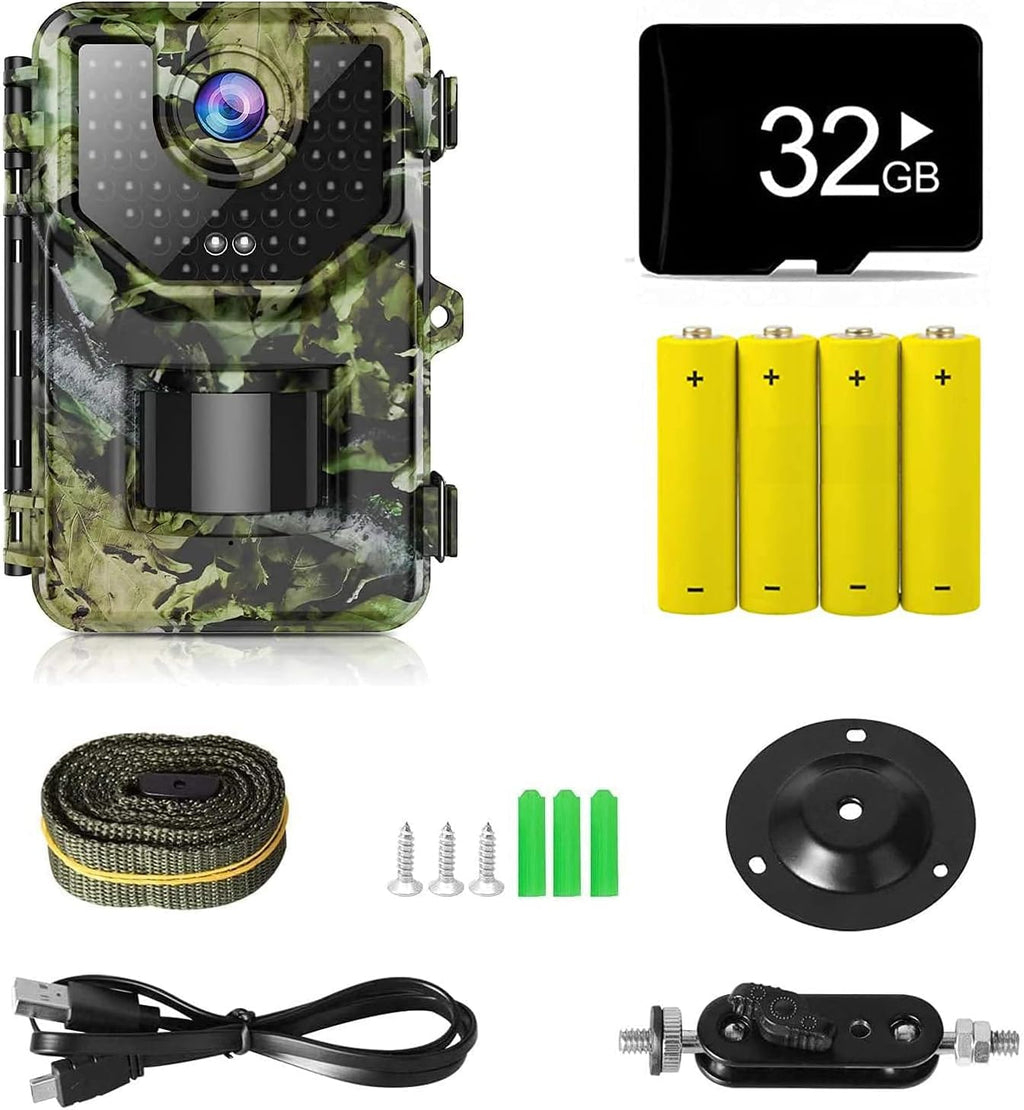 20MP Trail Camera with 120° Wide-Angle Motion Sensor and IP66 Waterproof H2810