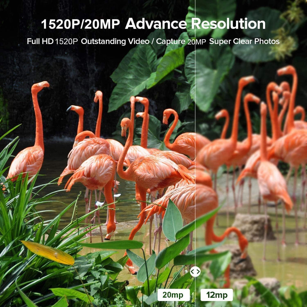 20MP Trail Camera with 120° Wide-Angle Motion Sensor and IP66 Waterproof H2810