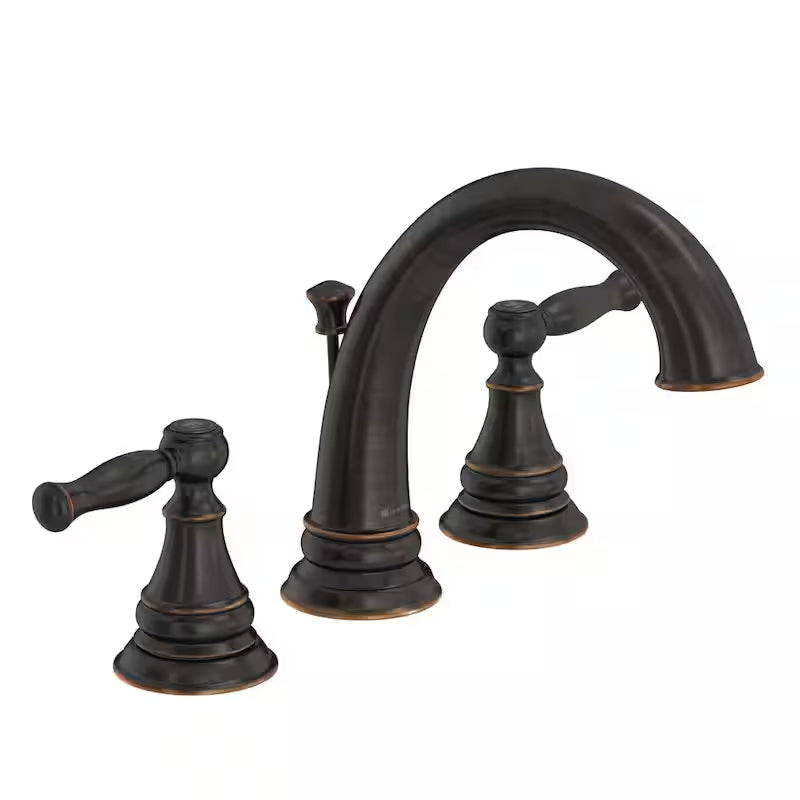 8 in. Widespread Double-Handle High-Arc Bathroom Faucet in Bronze B323
