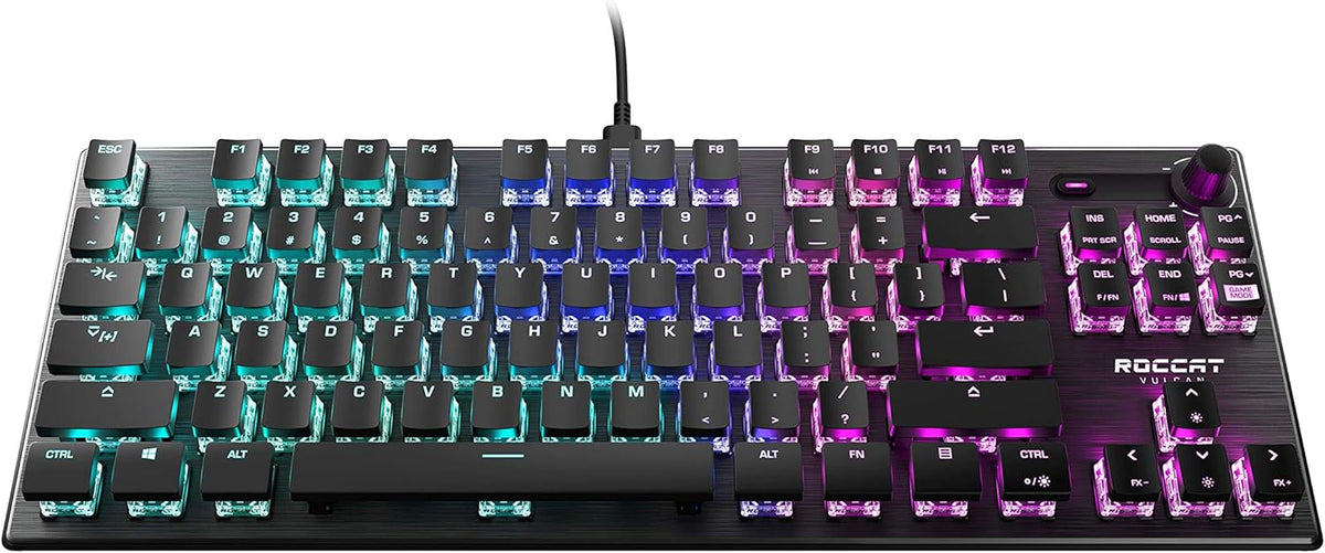 Black Tenkeyless Mechanical Gaming Keyboard with Detachable USB-C Cable E8727