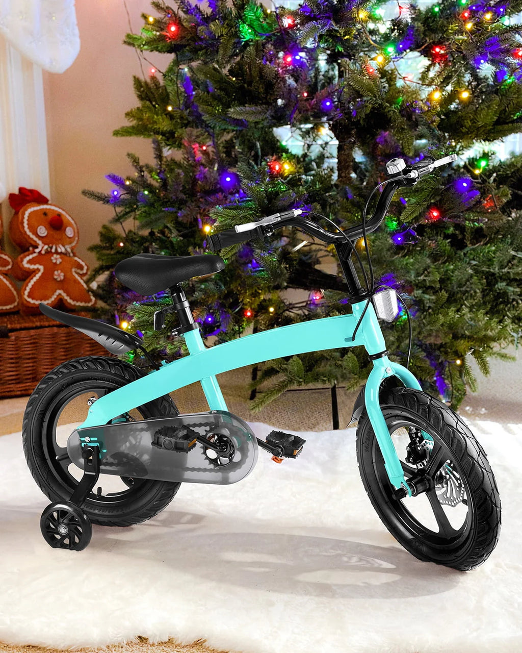 16 inch Boys Bike with Training Wheels and Disc Brake F320139