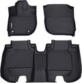 All Weather Floor Mats 2 Row Front & Rear TPE Car Floor Liner Black D383083