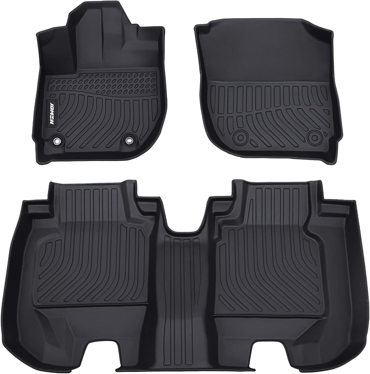 All Weather Floor Mats 2 Row Front & Rear TPE Car Floor Liner Black D383083