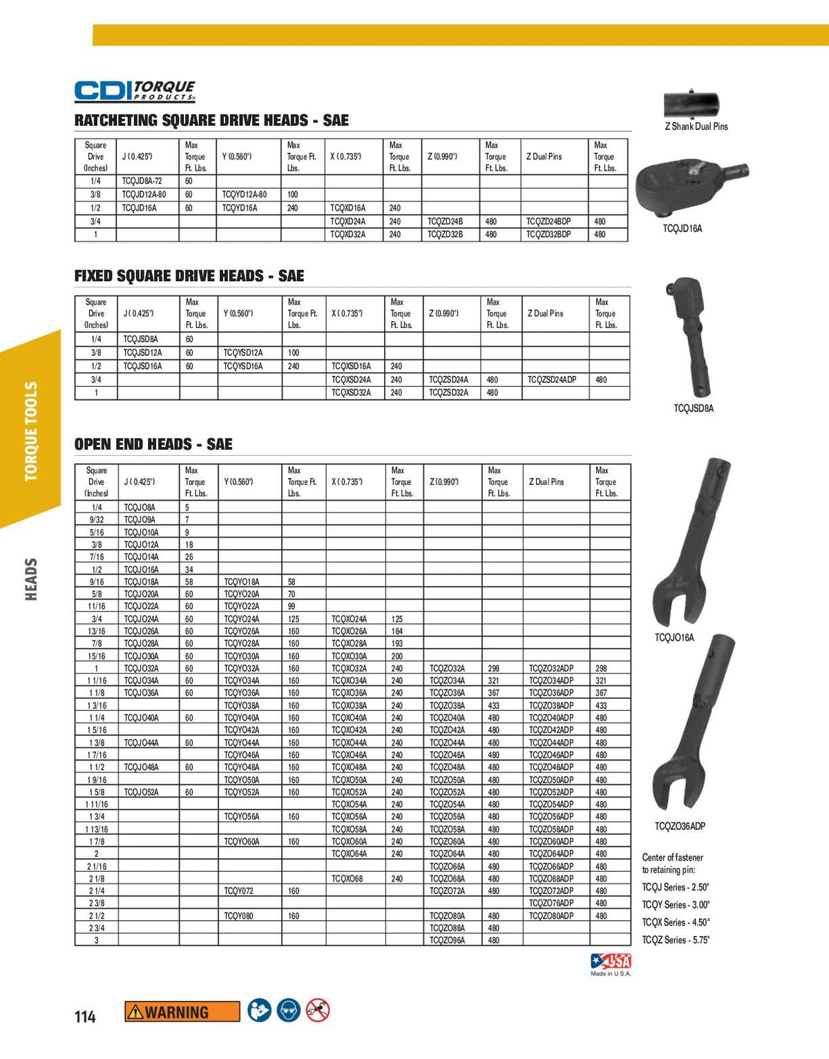 2-1/16-Inch Open End Dual Pin Z Head Torque Wrench K8305
