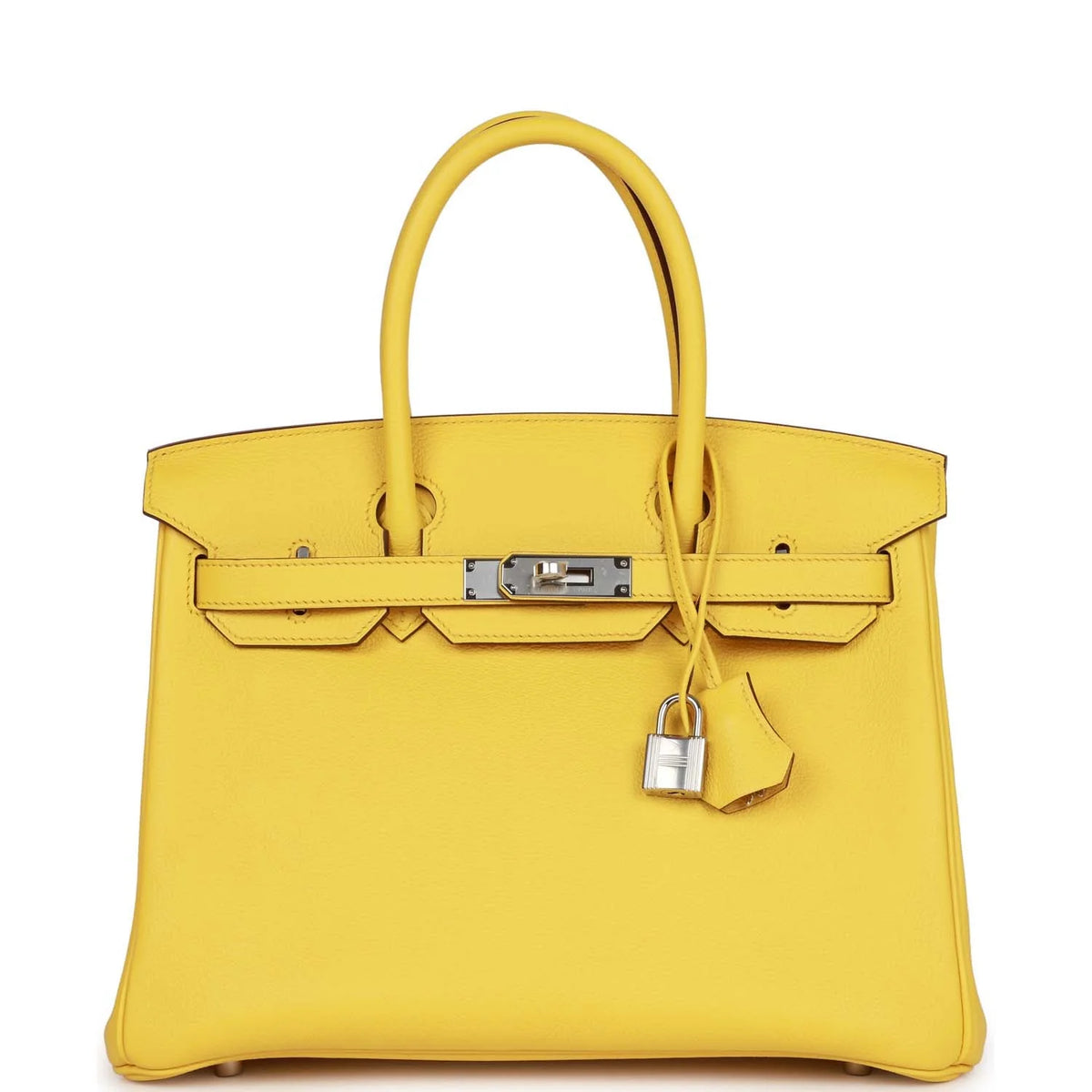Birkin 30 Jaune de Naples Taurillon Novillo Palladium Hardware L855