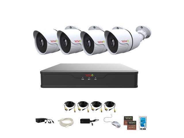 8-Channel 1080p 1TB Smart DVR Security Camera System with 4 Wired IR Bullet Cameras I23504