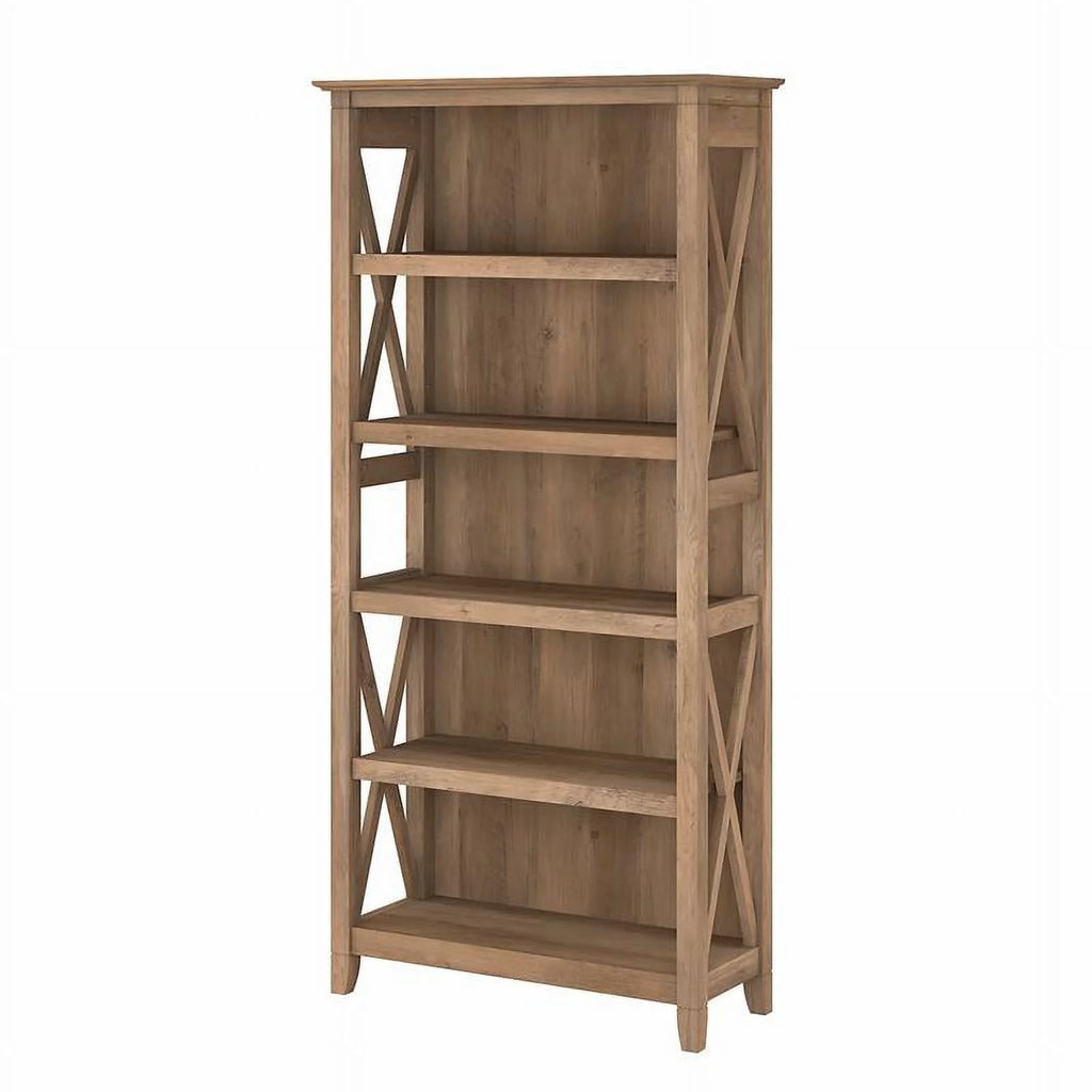5-Shelf Reclaimed Pine Wood Bookcase J29589