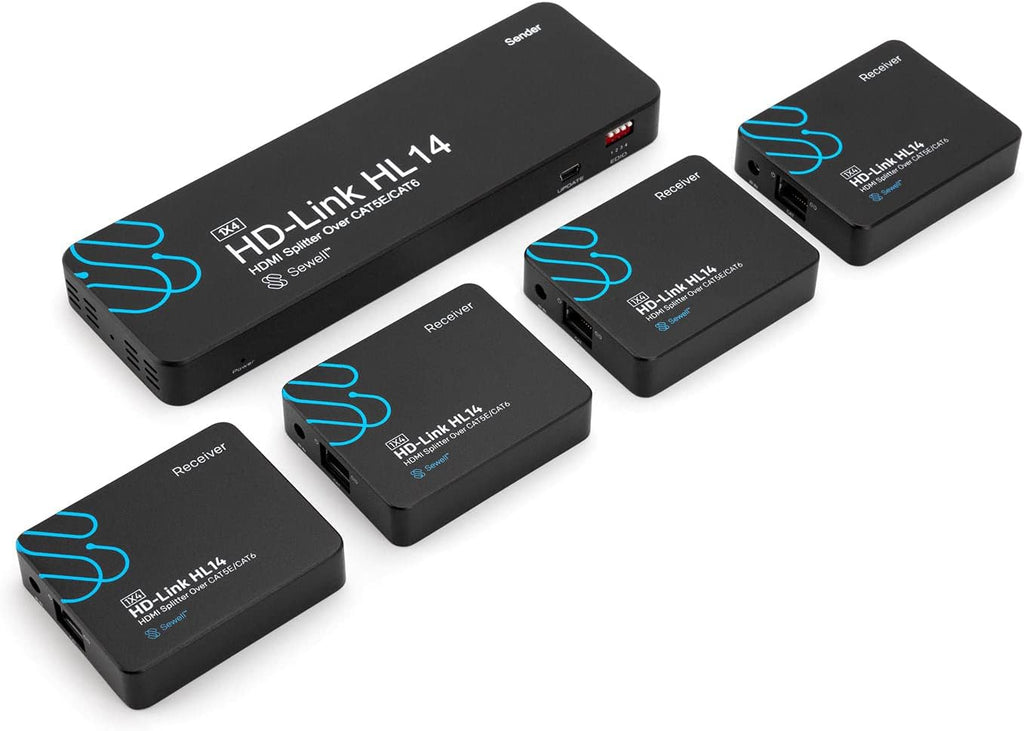 1x4 HDMI Extender Splitter Over cat5e/6, 160 ft, Black M719