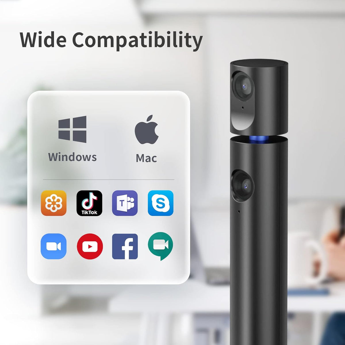 1080P Dual Webcam with Microphone D2464