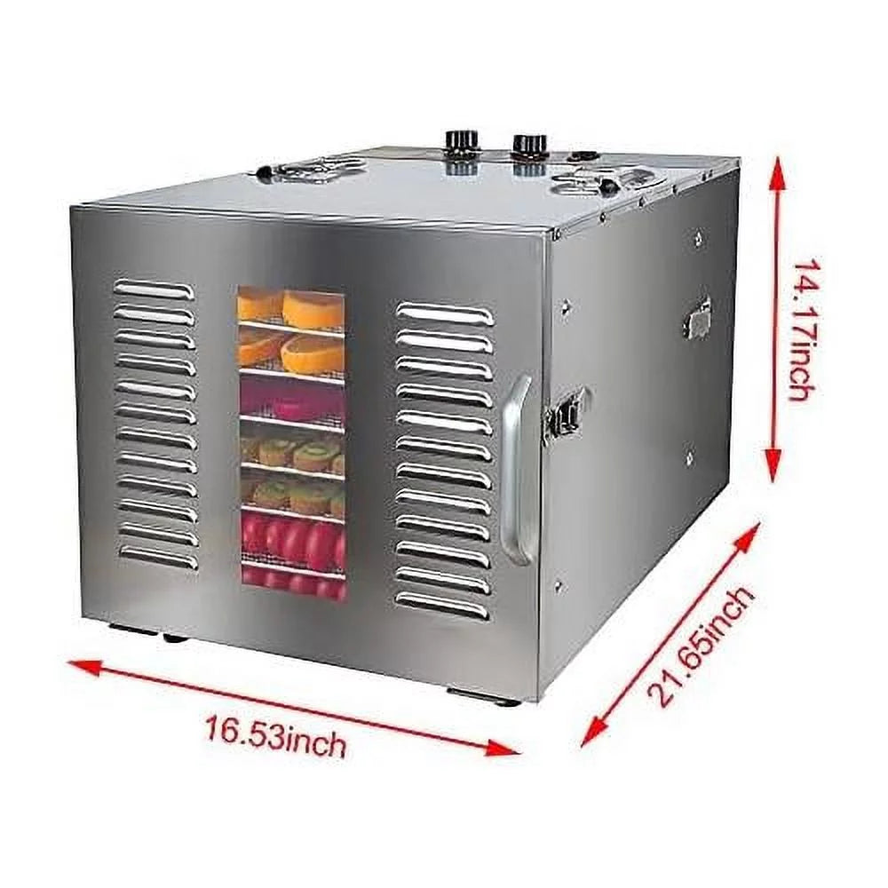 10 Trays Digital Stainless Steel Food Dehydrator S765385