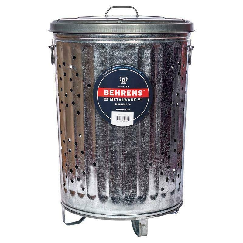 20 Gallon Galvanized Metal Garbage Bin P10307