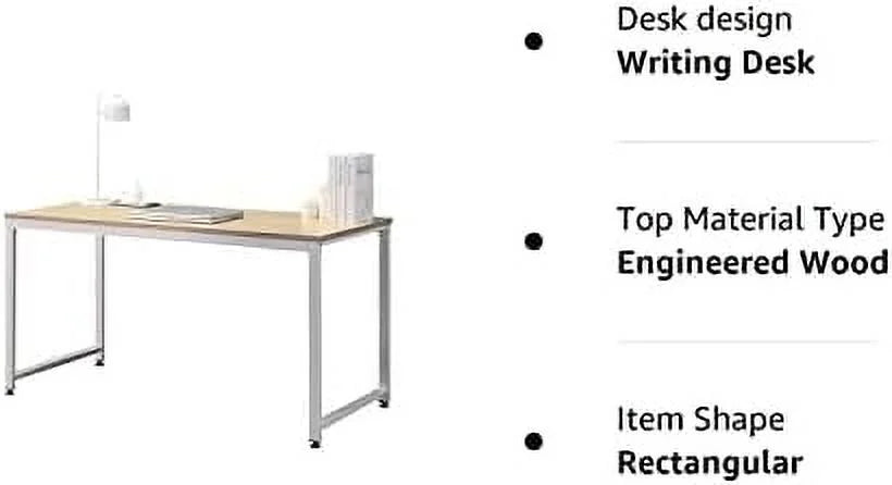 55.1" Computer Writing Desk with Metal Frame Q543119