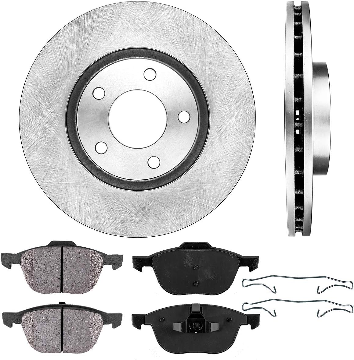 299.8 mm 5 Lug Brake Disc Rotors + Ceramic Brake Pads + Clips G952
