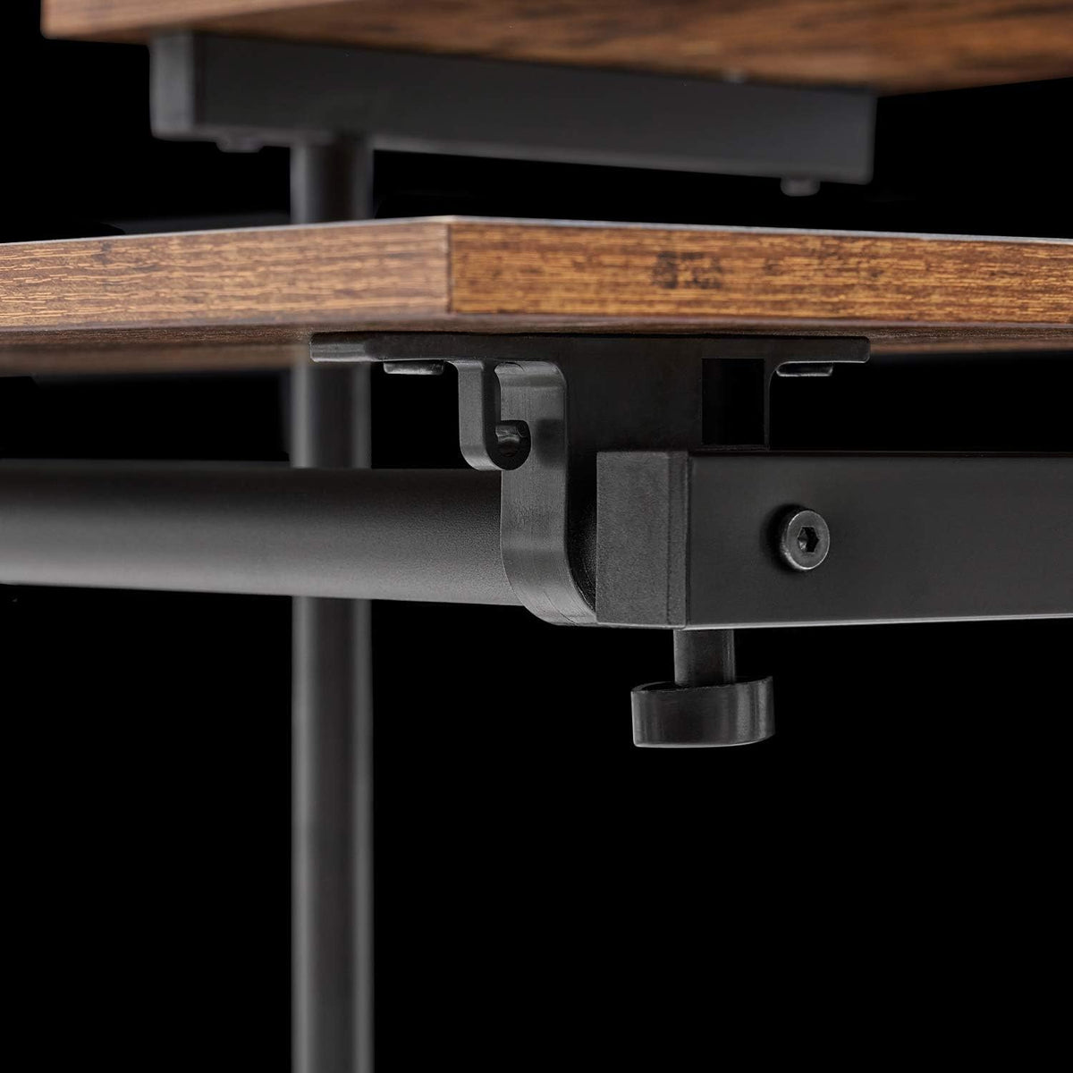 Black Wood Grain Adjustable Height Standing Desk Y276507