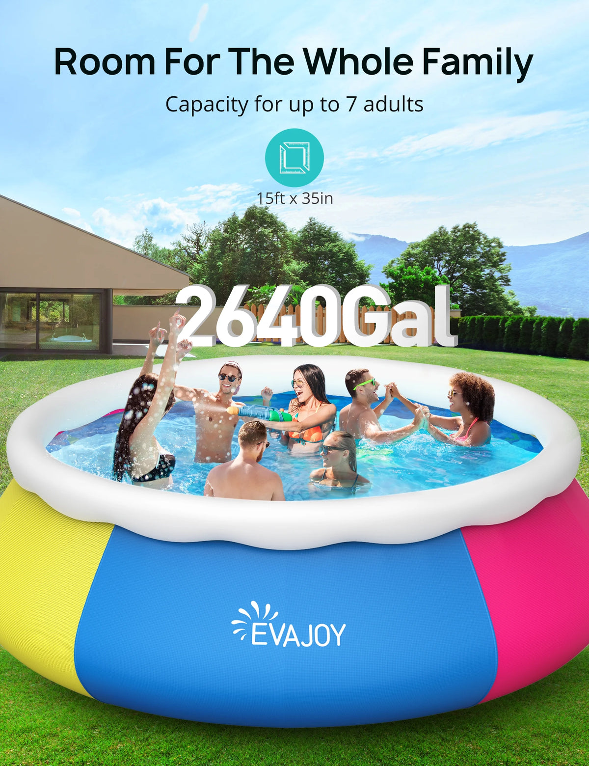 15ft 35in Above Ground Pool with Filter Pump J26487
