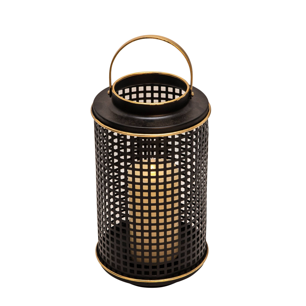 Black Metal Grid Candle Holder Z217197