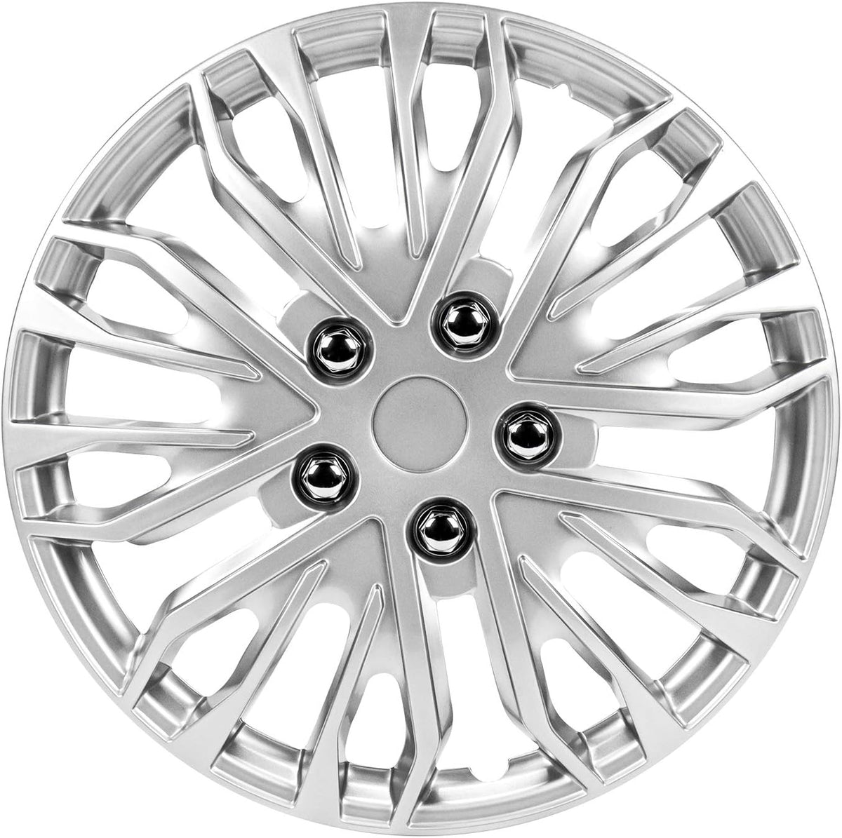 17 Inch Black and Silver Universal Wheel Covers, Set of 4 O474725