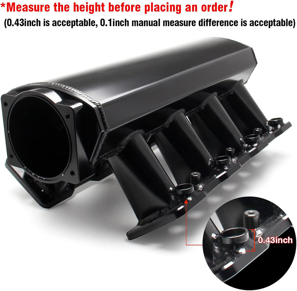 92mm Throttle Body Sheet Metal EFI Intake Manifold Black W626382