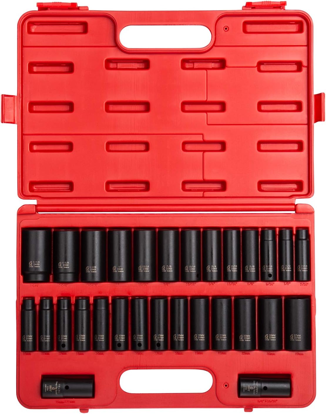 1/2 Inch Drive Master Impact Socket Set, 29-Piece, Cr-Mo Steel V11073