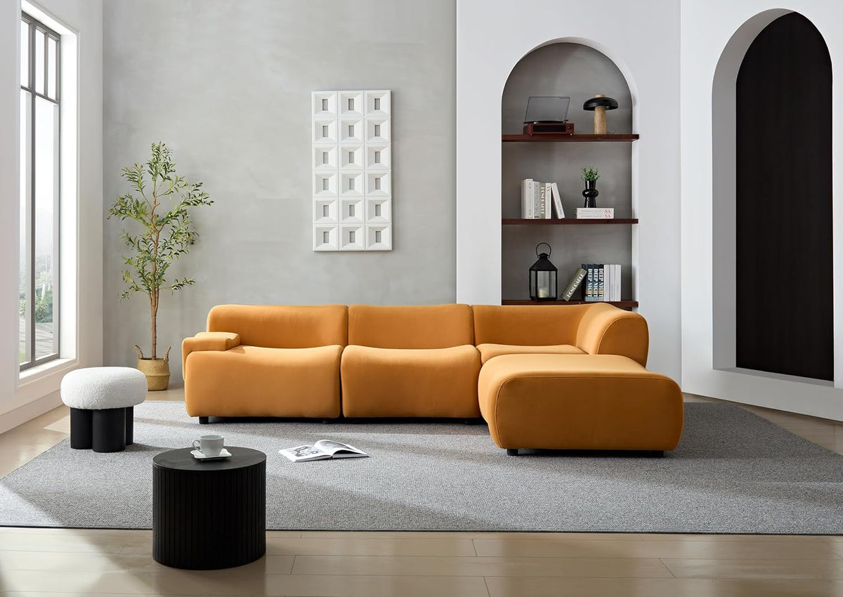 105.9'' Curved Sectional Sofa (Orange) M27074
