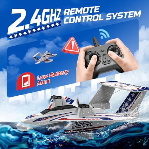 Amphibious Tri-Phibian Aircraft RC Plane with 2 Batteries Q485